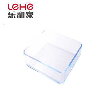 Square borosilicate glass bakeware sets with glass lids